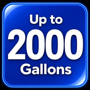 Up to 2000 Gallons